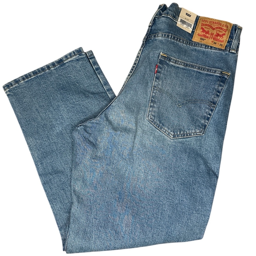 Levi Strauss 550‎ Jeans Men's 36x29 Relaxed Stretch Denim Blue Pants New